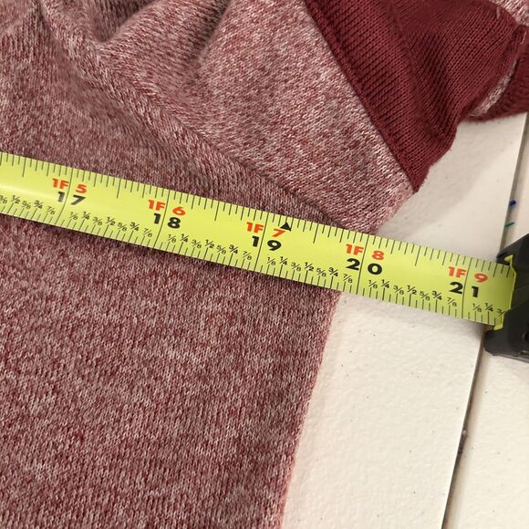 St John's Bay Sweatshirt Women's Medium Red Cowl Neck Pullover Knit Top - Picture 8 of 8